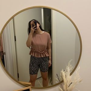 Pink peplum top